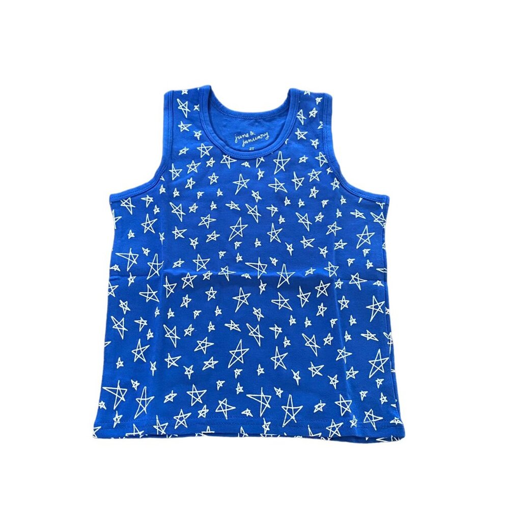 NWT June & January Tank Cobalt Stars Size 2T